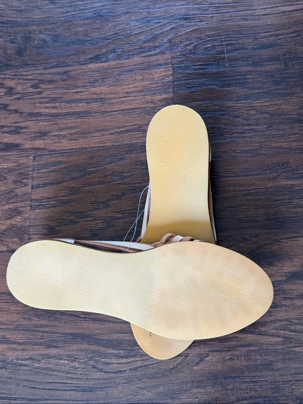 Nisolo New Cream & Tan Woven Leather Slip-Ons